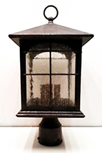 Home Decorators Collection Brimfield 3-Light Outdoor Aged Iron Post Light