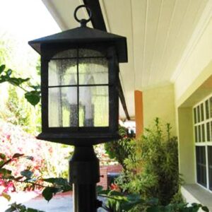 Home Decorators Collection Brimfield 3-Light Outdoor Aged Iron Post Light