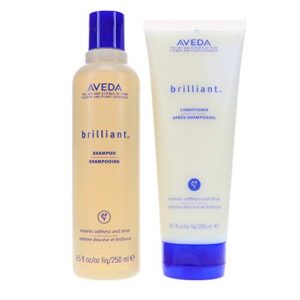 aveda brilliant shampoo 8.5 oz & conditioner 6.7 oz duo set