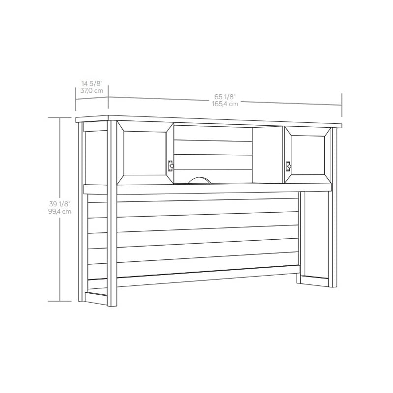 Sauder Cottage Road Engineered Wood 66" Hutch in White Finish