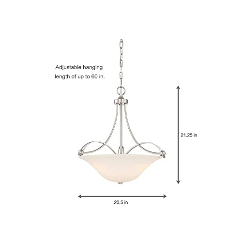 Home Decorators Collection 3 Light Brushed Nickel Pendant Model 1001567759