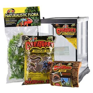 zoo med creatures creature habitat kit, 8.5 by 11″, for pet spiders insects & other invertebrates