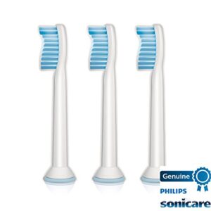 Philips Sonicare Genuine Sensitive Replacement Toothbrush Heads for Sensitive Teeth, 3 Brush Heads, White, HX6053/64