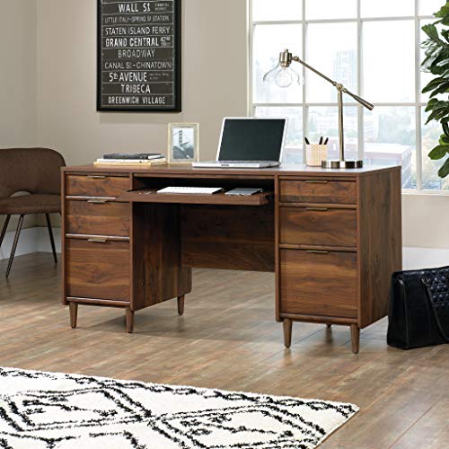 Sauder Clifford Place Executive Desk, Grand Walnut finish