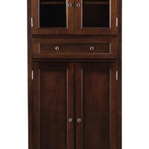 Home Decorators Collection Hampton Bay 1 Drawer Tall Bath Cabinet, 4-Door, Sequoia