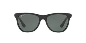 ray-ban rb4184 square sunglasses, black/green, 54 mm