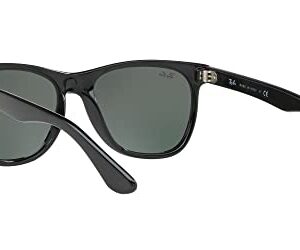 Ray-Ban RB4184 Square Sunglasses, Black/Green, 54 mm