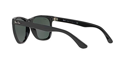 Ray-Ban RB4184 Square Sunglasses, Black/Green, 54 mm