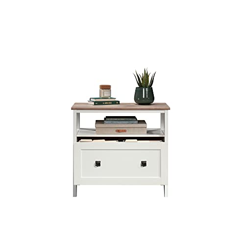 Sauder August Hill Lateral File, L: 19.53" x W: 32.28" x H: 29.25", Soft White Finish