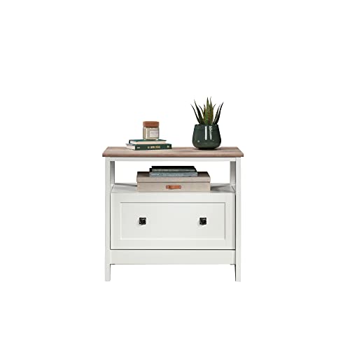 Sauder August Hill Lateral File, L: 19.53" x W: 32.28" x H: 29.25", Soft White Finish