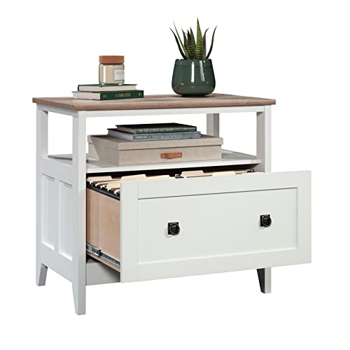 Sauder August Hill Lateral File, L: 19.53" x W: 32.28" x H: 29.25", Soft White Finish