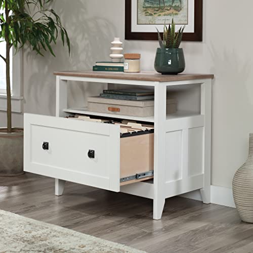 Sauder August Hill Lateral File, L: 19.53" x W: 32.28" x H: 29.25", Soft White Finish