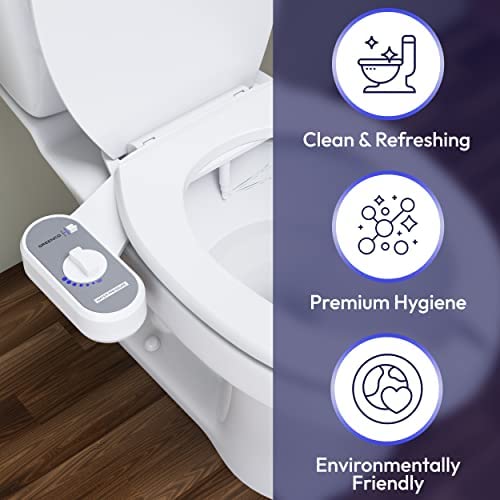 Greenco Bidet Attachment for Toilet Water Sprayer for Toilet Seat | Easy-to-Install, Non-Electric Bidet with Adjustable Fresh Water Jet Spray| All Accessories with Detailed Instructions | Holiday Gift