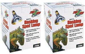 (2 pack) zoo med reptile basking spot lamp 250 watts