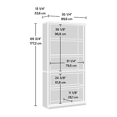 Sauder 5 Shelf Bookcase, Vintage Oak Finish