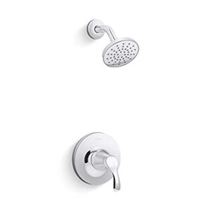 Kohler TS27392-4G-CP SIMPLICE Rite-Temp Pressure-Balancing 1.75 GPM Shower Faucet Trim Set, Polished Chrome