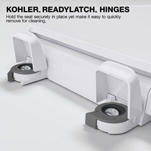 KOHLER 75796-RL-0 Cachet Nightlight Readylatch Quiet-Close Elongated Toilet Seat, White