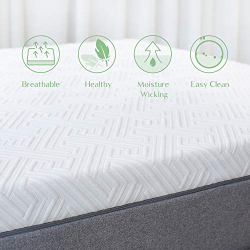 Novilla Twin Mattress, 10 inch Gel Memory Foam Twin Size Mattress for Cool Sleep & Pressure Relief, Medium Firm Mattresses, Bliss (NV0M801-10-T)