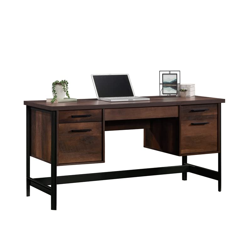 Sauder Briarbrook Engineered Wood and Metal Computer Desk in Barrel Oak