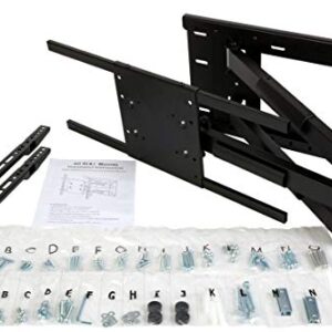 Wall Mount World - TV Wall Mount Bracket with 40 Inch Extension 90 Degree Swivel Left and Right 15 Degrees Adjustable Tilt fits 55 inch TVs with VESA 200x200mm 300x300mm 400x400mm Hole Patterns