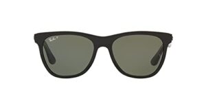 ray-ban rb4184 square sunglasses, black/polarized green, 54 mm