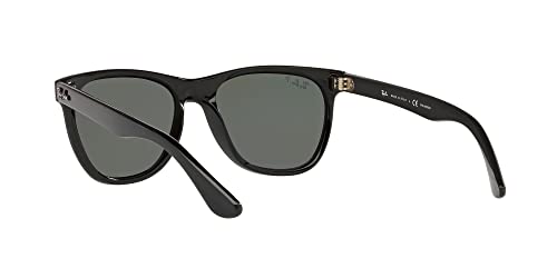 Ray-Ban RB4184 Square Sunglasses, Black/Polarized Green, 54 mm