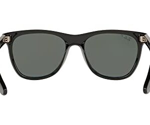 Ray-Ban RB4184 Square Sunglasses, Black/Polarized Green, 54 mm