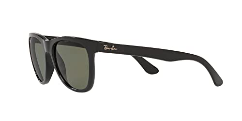 Ray-Ban RB4184 Square Sunglasses, Black/Polarized Green, 54 mm