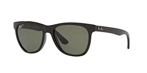 Ray-Ban RB4184 Square Sunglasses, Black/Polarized Green, 54 mm