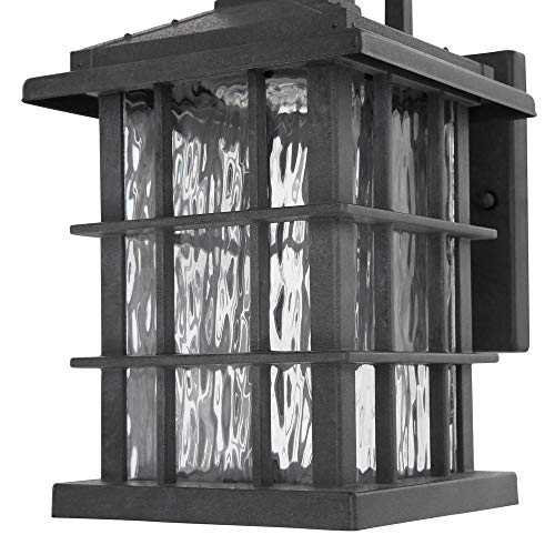 Home Decorators Collection Summit Ridge Collection Zinc Motion Sensor Outdoor Integrated LED Small Wall Mount Lantern