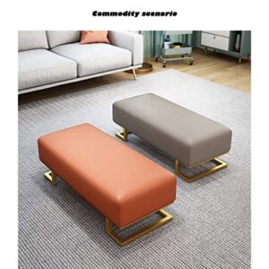 Articles for daily use European Style Bed end Stool Modern Light Luxury Iron Leather Sofa Hallway Shoe Changing Stool Bedroom Bed End Bench Rest Stool