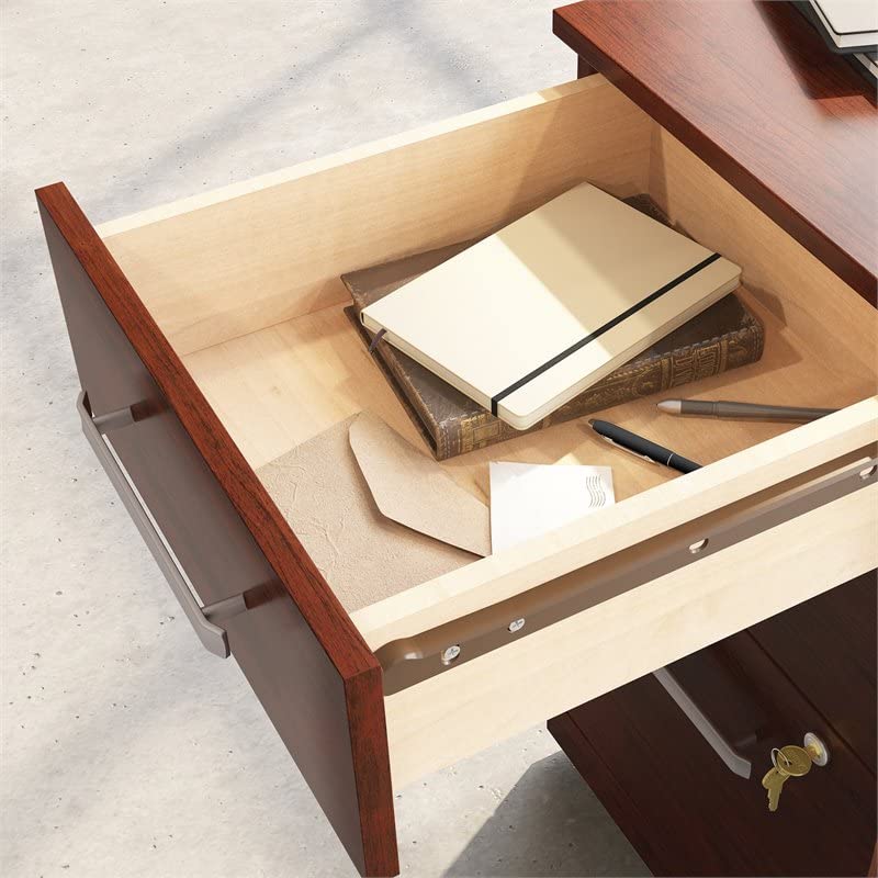 OfficeWorks by Sauder Affirm 3 Drawer Mobile File, L: 15.55" x W: 19.45" x H: 28.43", Classic Cherry Finish