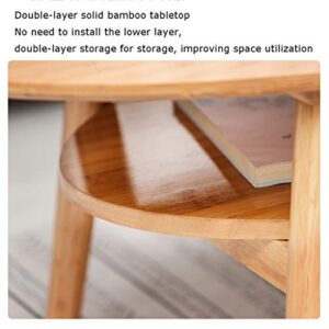 Articles for daily use Oval Natural Coffee Table, Open Bottom Coffee Table with Storage Shelf, Wooden Living Room Coffee Table, Easy to Assemble