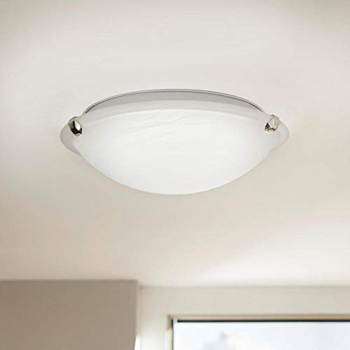 Home Decorators Collection 12 in. Pewter LED Clip Flush Mount