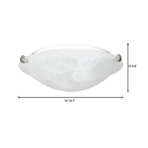 Home Decorators Collection 12 in. Pewter LED Clip Flush Mount