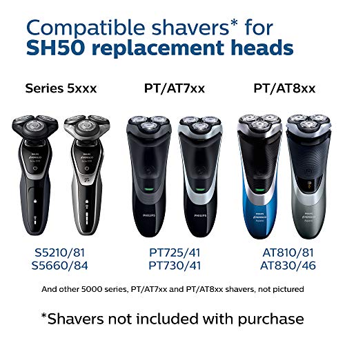 Philips Norelco Replacement Heads for Series 5000 Shavers, SH50/52