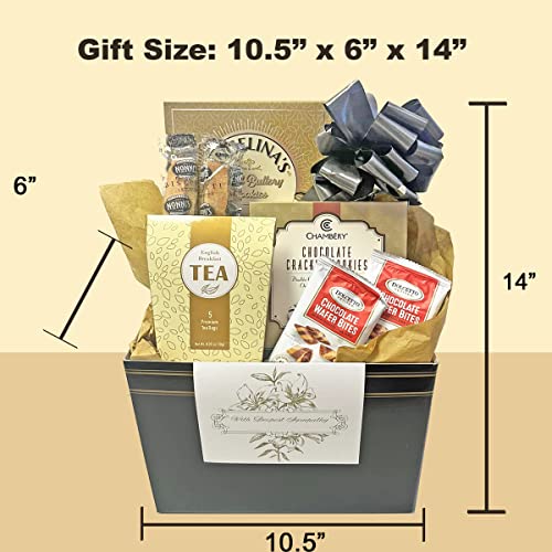 Sympathy Gift Basket for Loss of Mother, Loss of Father, Loss of Loved One Gourmet Bereavement Gift Basket (Tea and Sympathy Gift Basket for Loss)