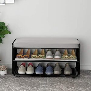 articles for daily use metal frame shoe changing stool storage stool, living room entrance entrance shoe cabinet one long chair simple bedroom bed end stool storage stool large