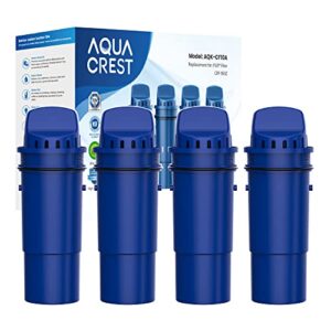 aqua crest replacement for pur® pitcher water filter, crf950z, ppf951k, cr-1100c, ppt700w, cr-6000c, ppt711w, ppt711 and more pur® pitchers and dispensers, nsf certified, aqk-cf10a, 4 packs