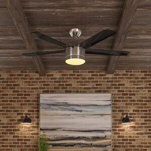Home Decorators Collection SW1422BN Merwry 52 in. LED Brushed Nickel Ceiling Fan