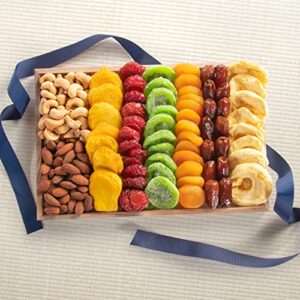 Paradise Dried Fruit and Nuts Tray Gift for Birthday, Christmas, Hostess, Business by Blue Bow Gourmet