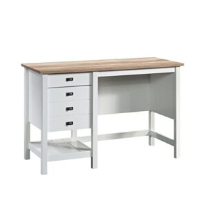 sauder cottage road pedestal desk, soft white finish