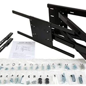 Wall Mount World - TV Wall Mounting Bracket with 40 Inch Extension 90 Degree Swivel Left and Right 15 Degrees Adjustable Tilt fits LG 43UK6500AUA 43" 4K TVs