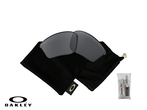 Oakley Original Half Jacket 2.0 XL OO9154 Replacement Lenses For Men For Women+BUNDLE Microfiber Cloth Bag (Shiny Black Iridium)