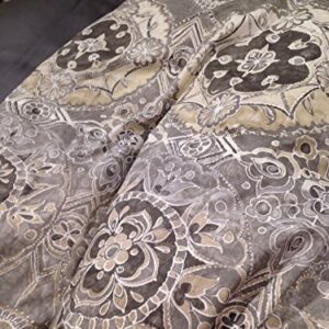 Pottery Barn Jacquelyn Duvet Cover King/California King & Two Euro Shams ~*Gray*~