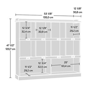 Sauder Granite Trace Storage Cabinet, L: 35.2" x W: 16.26" x H: 71.97", Rustic Cedar Finish & Granite Trace Bookcase, L: 53.15" x W: 12.21" x H: 47.52", Rustic Cedar Finish