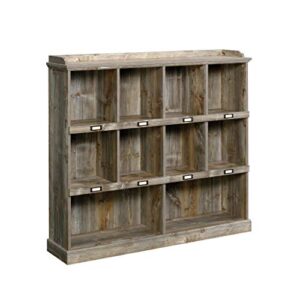 Sauder Granite Trace Storage Cabinet, L: 35.2" x W: 16.26" x H: 71.97", Rustic Cedar Finish & Granite Trace Bookcase, L: 53.15" x W: 12.21" x H: 47.52", Rustic Cedar Finish