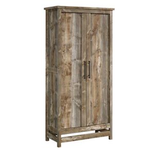 Sauder Granite Trace Storage Cabinet, L: 35.2" x W: 16.26" x H: 71.97", Rustic Cedar Finish & Granite Trace Bookcase, L: 53.15" x W: 12.21" x H: 47.52", Rustic Cedar Finish