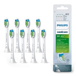 philips sonicare optimal whitening white brushsync heads (compatible with all philips sonicare handles), pack of 8