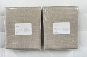 pottery barn emery linen/cotton grommet ~blackout lining~set of two~ 50” x 96” ~oatmeal
